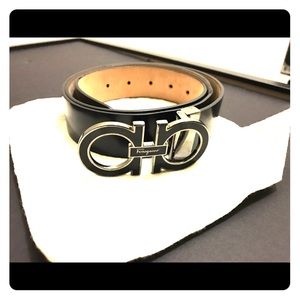 Black Ferragamo Belt