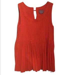 Red/dark orange anthropologie top