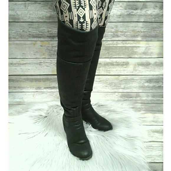Black Over-The-Knee  Boots - Picture 5 of 5