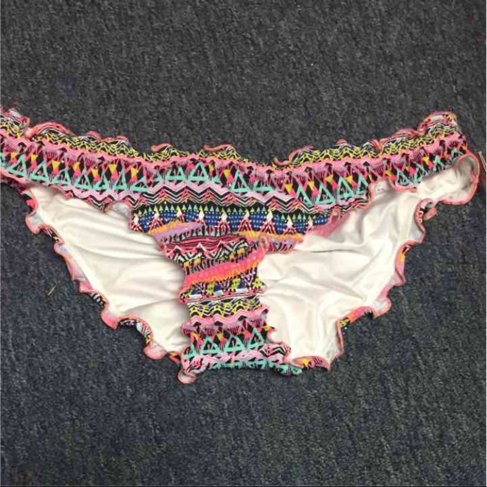 Victoria Secret Swim Bottoms Ruffle Cheeky