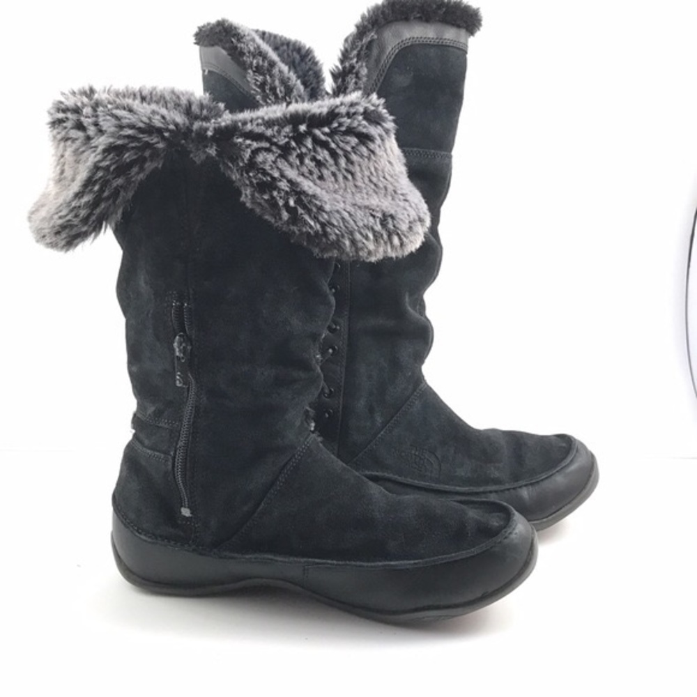 Black North Face Winter Boots Size 9