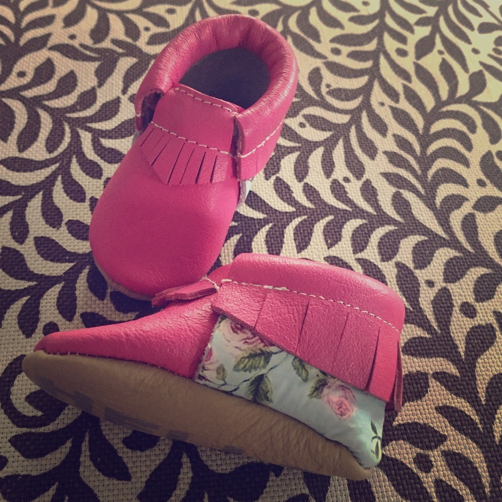 💛SOLD💛Newborn boutique genuine leather moccasins