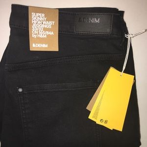 H&M High Waisted Black Jeans