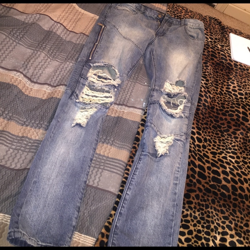 Embellish Biker Jeans