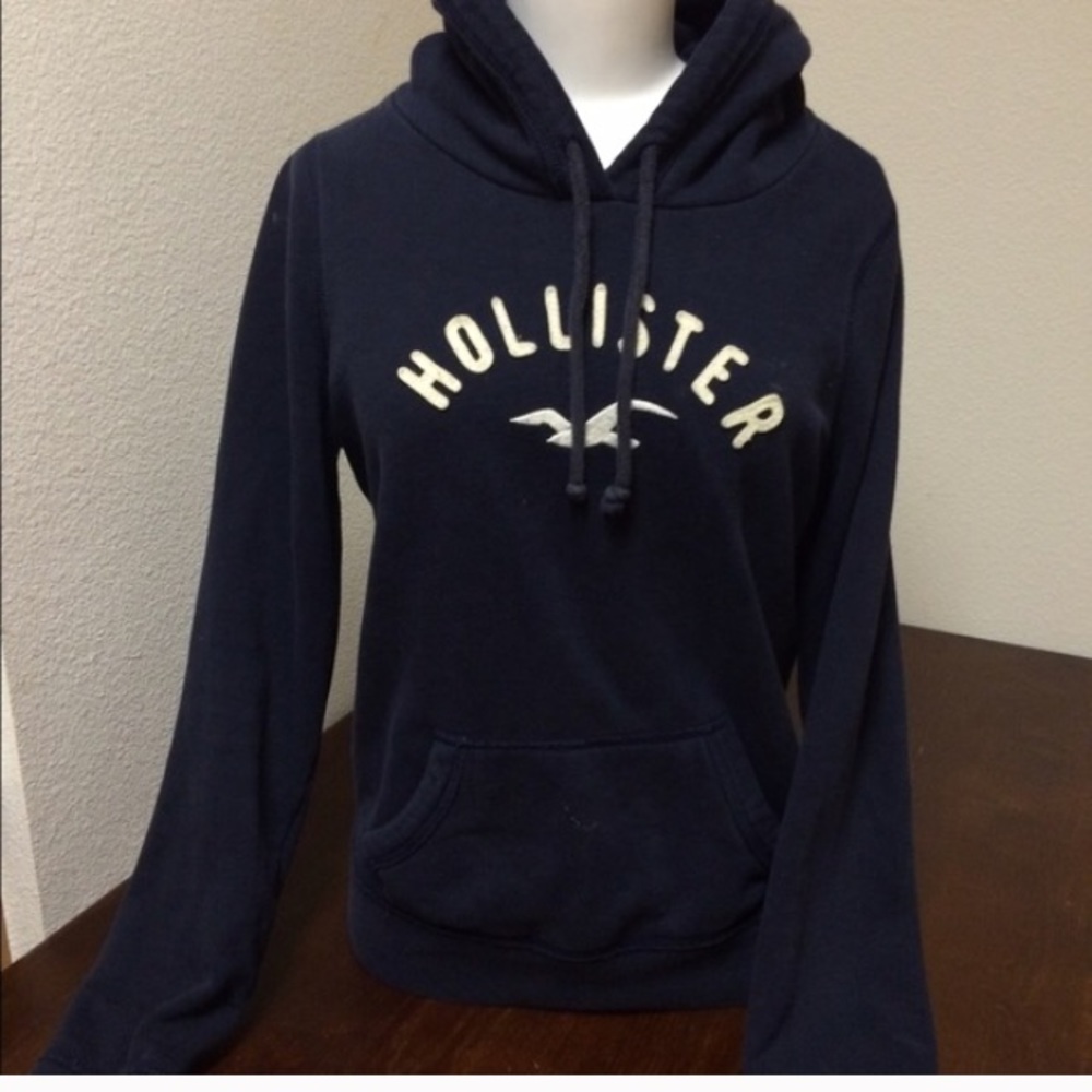 Navy blue Hollister hoodie