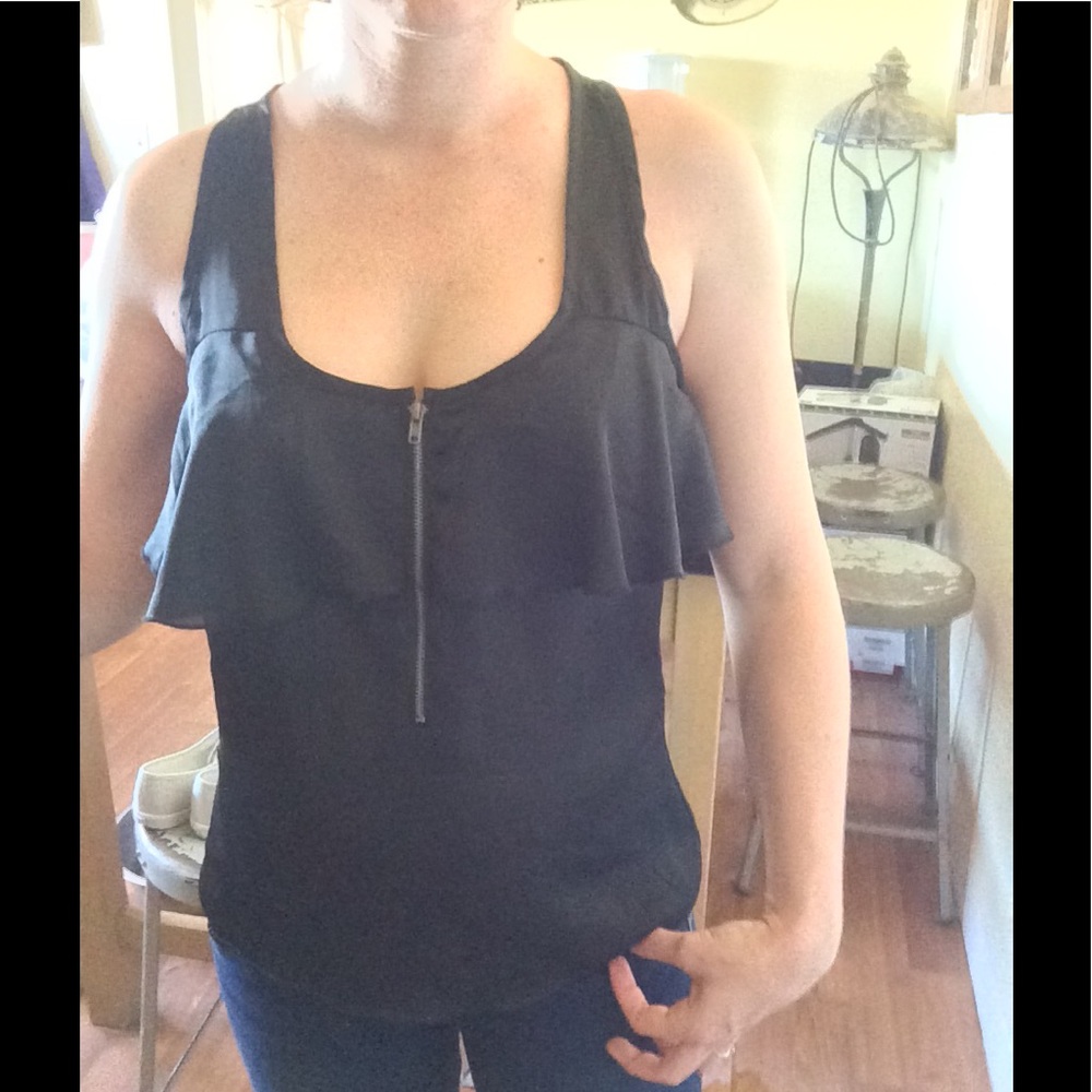 Silky black blouse