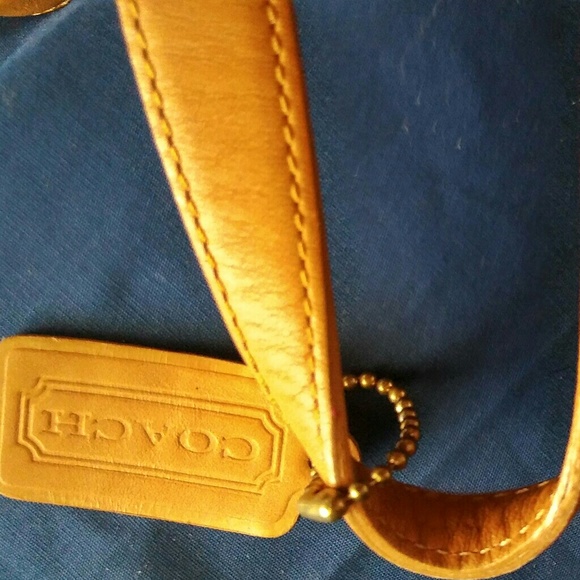 Tan leather coach backpack