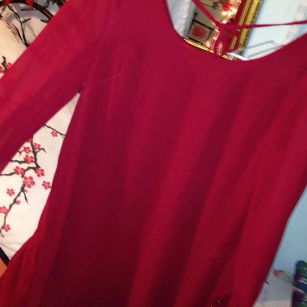 Beautiful crimson red mini dress