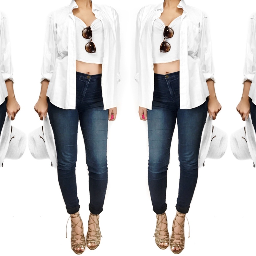 Giorgio Armani boyfriend style white button down - Picture 2 of 5