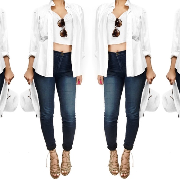 Giorgio Armani boyfriend style white button down - Picture 2 of 5