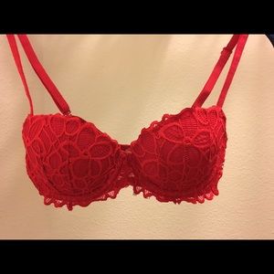 Hot red bra