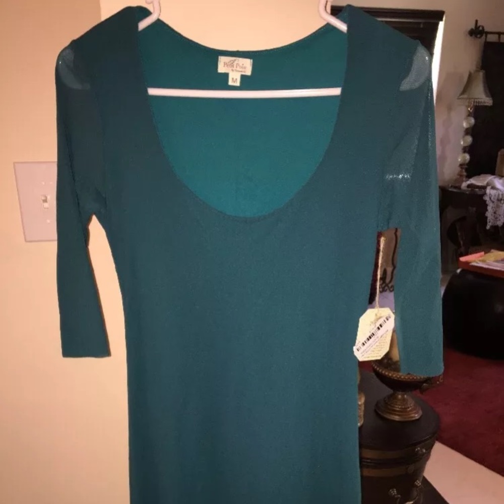 Petit Pois by Viviana G. Peacock mesh tank dress M