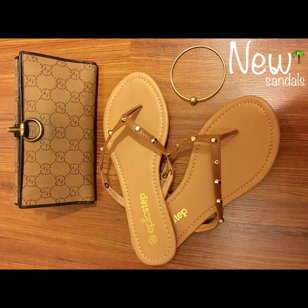 New Sandals/flip-flops with gold studs