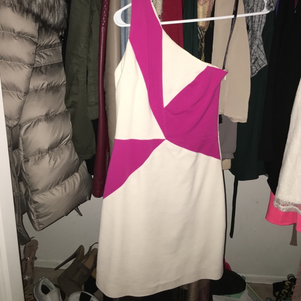 Pink geo pinwheel Versace dress