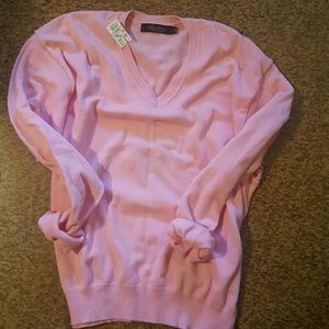 SOLD V-neck baby pink Brooks Brother Sweater