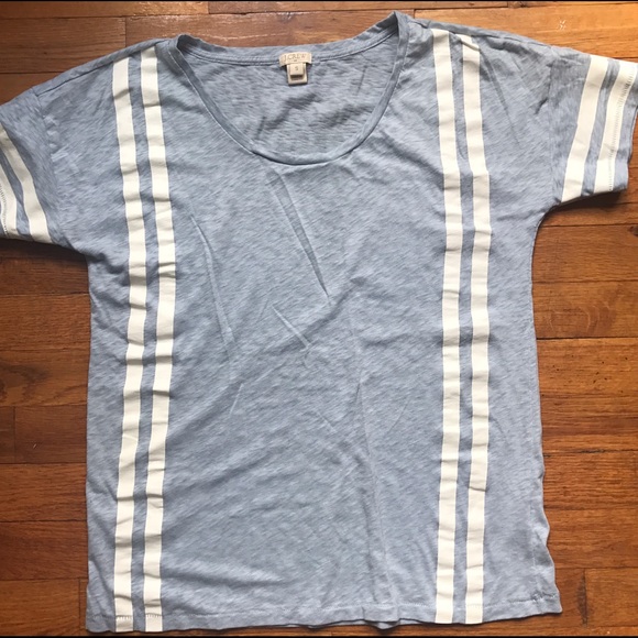 J. Crew blue baseball t shirt. Size small - Picture 1 of 5