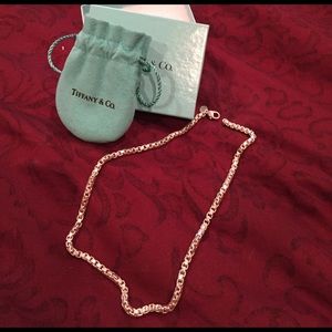 Tiffany silver box chain necklace