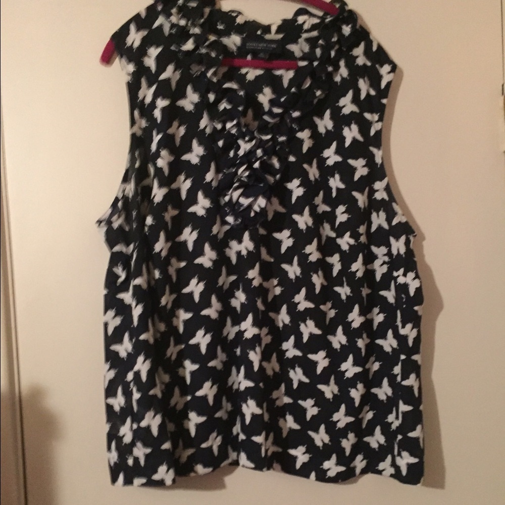 Silk ruffled neckline camisole