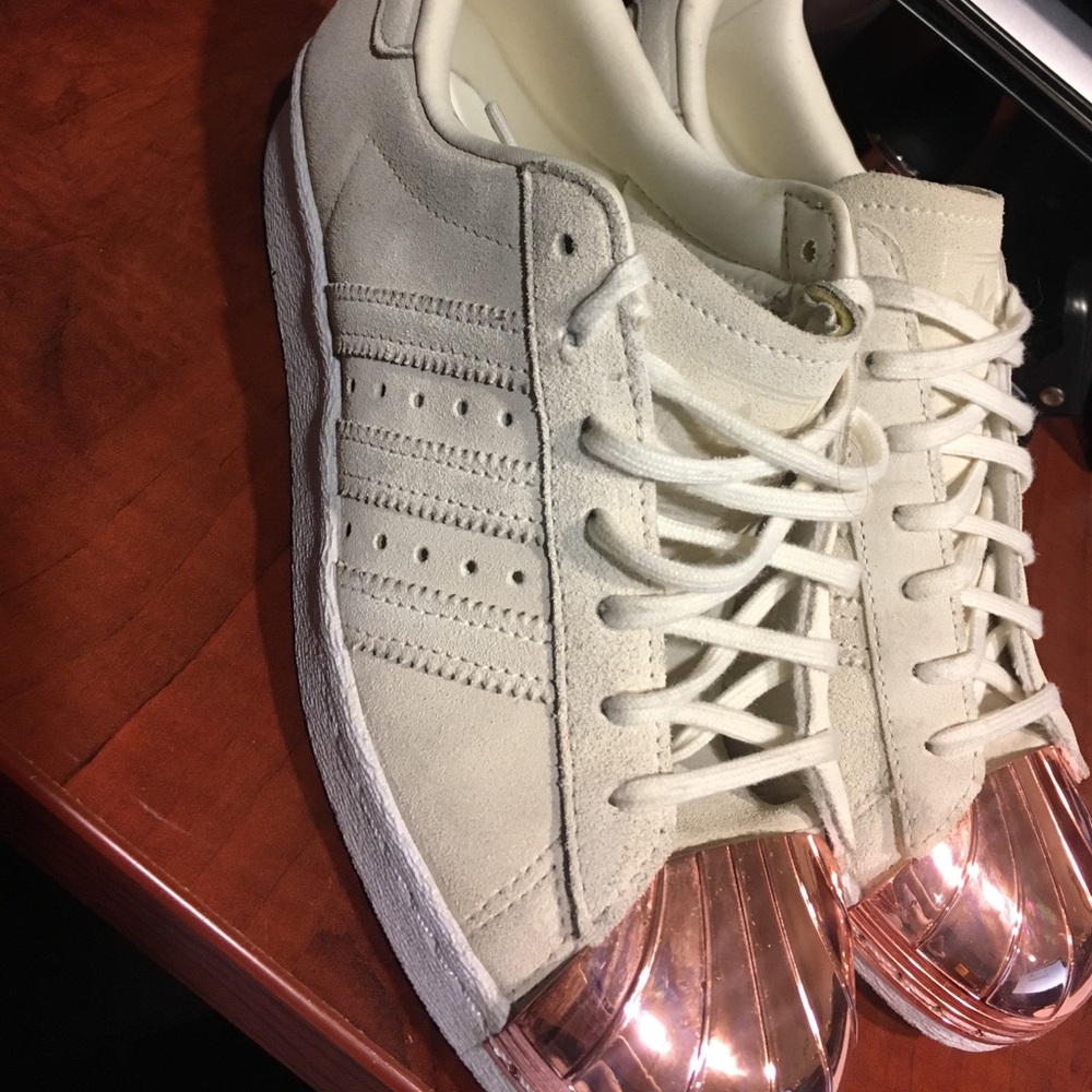 Adidas originals superstar 80s rose gold metal toe