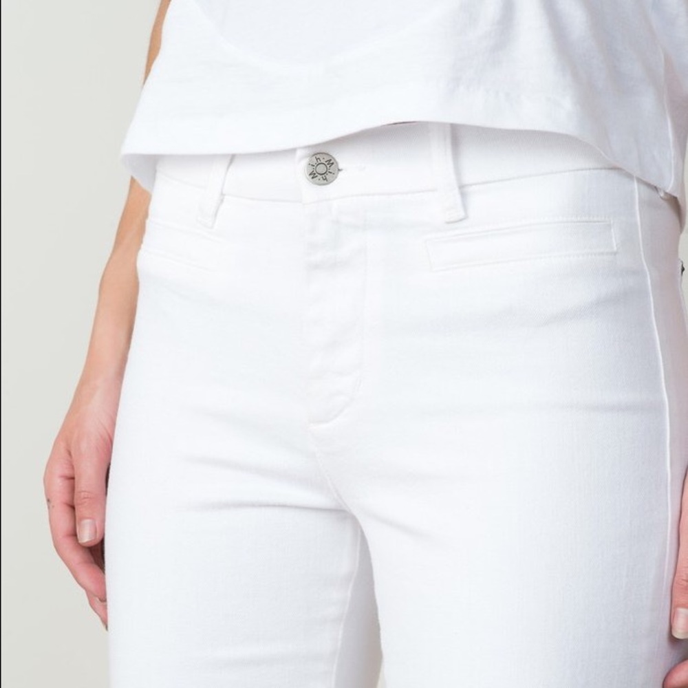 MiH midrise flare white denim