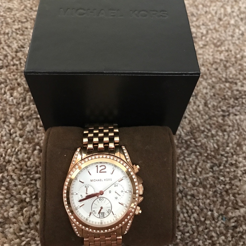Rose gold Michael Kors watch