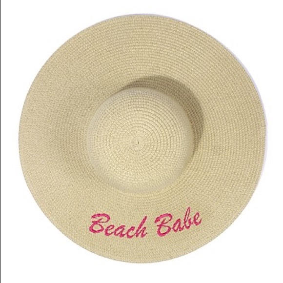 "Beach Babe" Embroidered Floppy Beach Hat - Picture 2 of 3