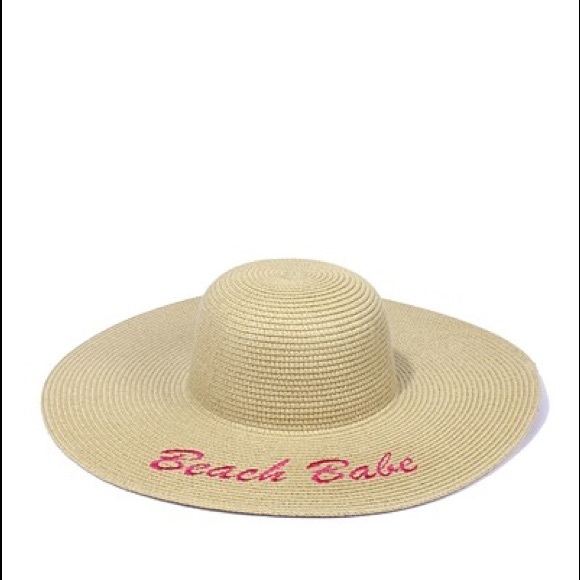 "Beach Babe" Embroidered Floppy Beach Hat - Picture 3 of 3