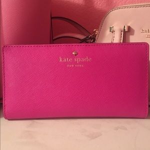 Pink Kate Spade Stacey wallet