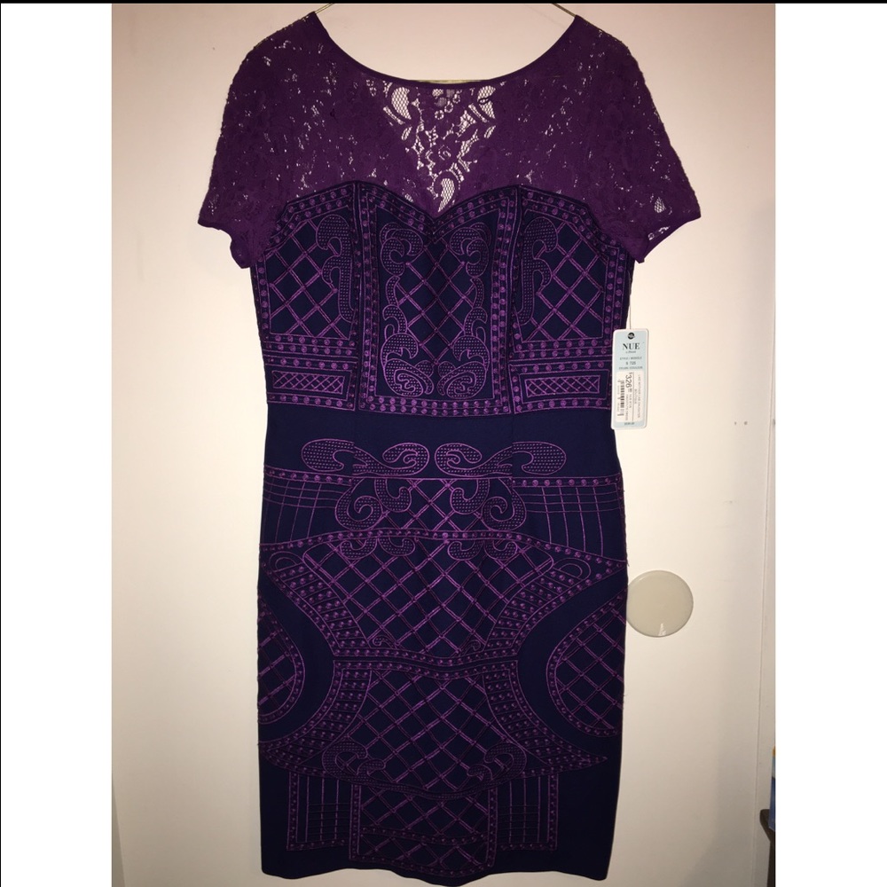 Purple and navy dress Nue By Shani