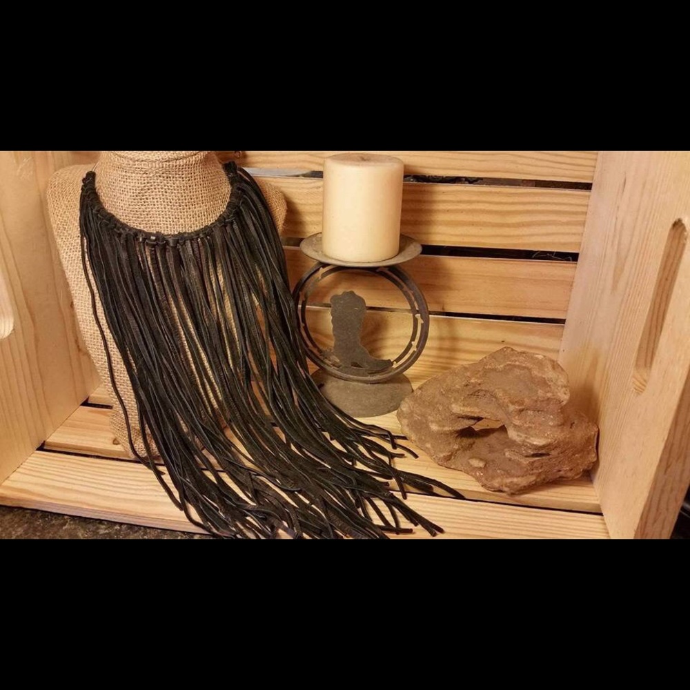 Handmade fringe necklace