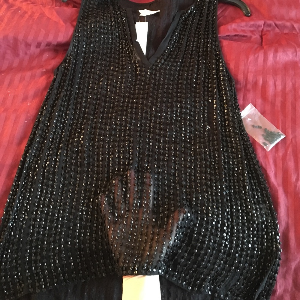 Parker sheer beaded top