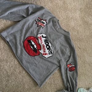 Endless Rose Graphic sequin pop art sweater!