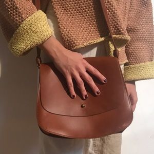 Creatures of Comfort Saddle Bag in brown leather