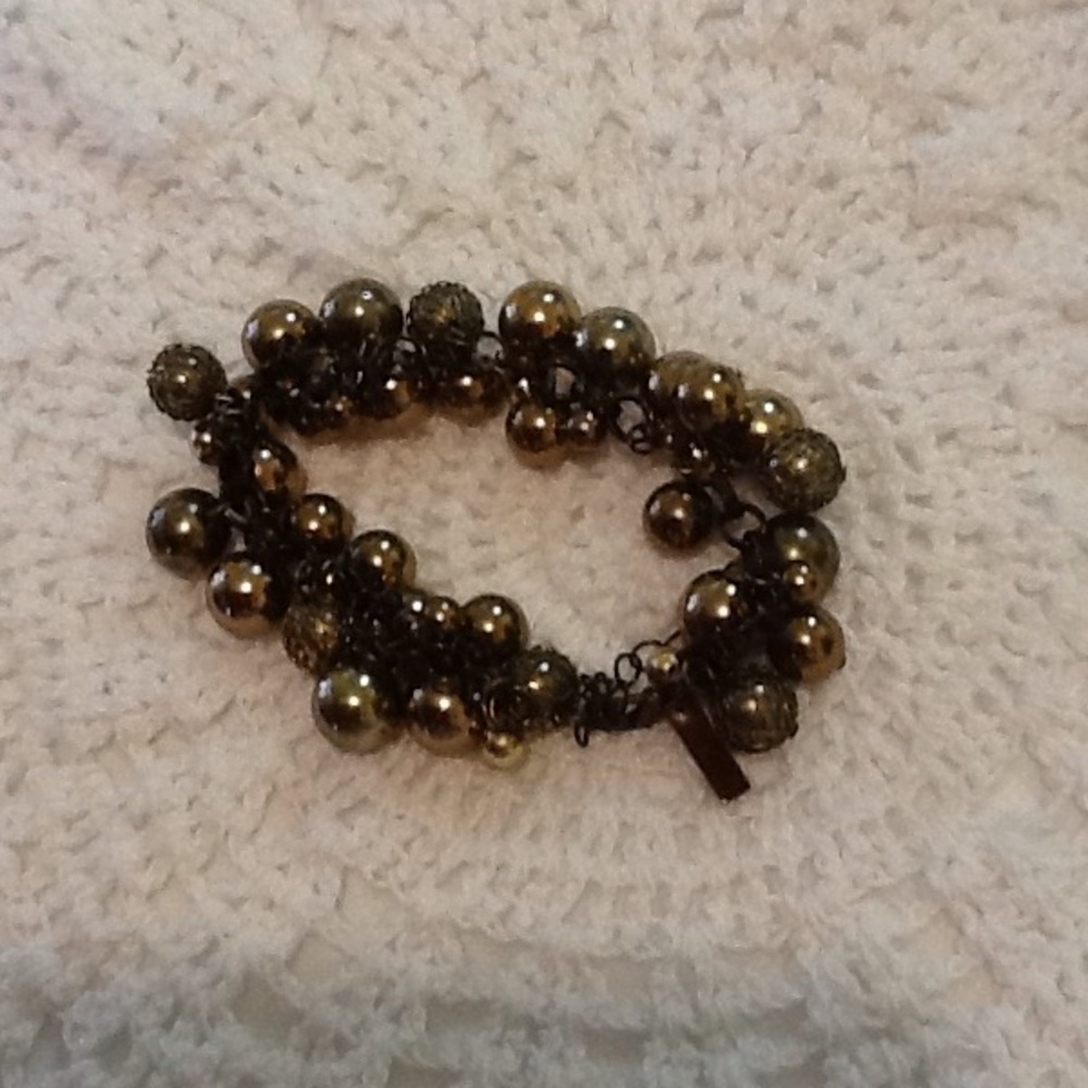 Adorable Bracelet Dark Rose Tone Balls