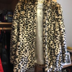 Leopard print coat