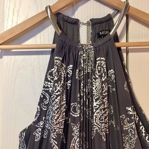 MSK Foil Print Maxi Dress