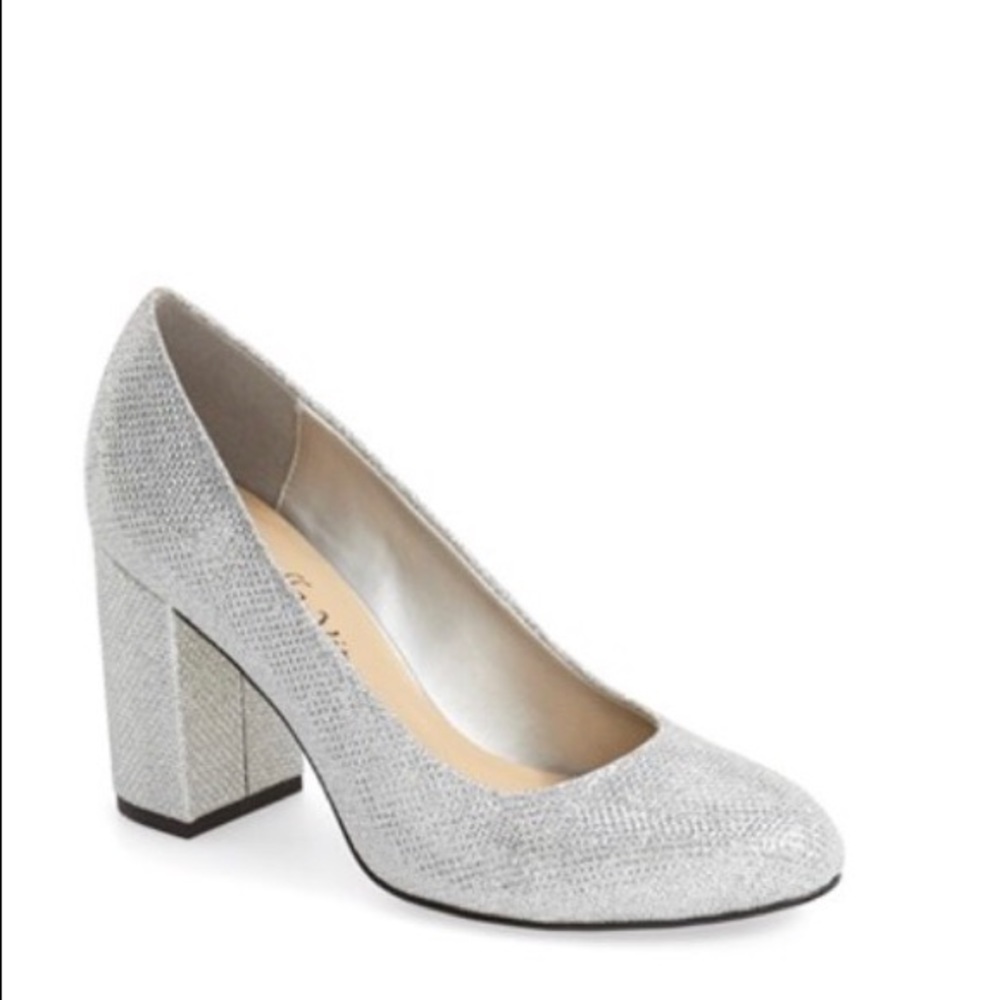 Bella Vita Silver Block Heel SZ10