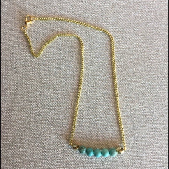 🎉2xHP🎉 Turquoise Howlite Bar Necklace - Picture 4 of 4