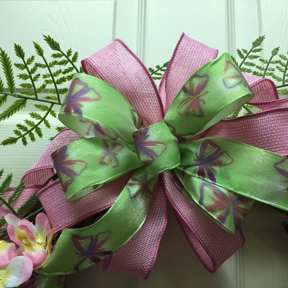 Easter Spring Wreath Decoration Flowers Bird' - Picture 3 of 6