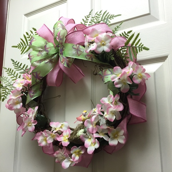 Easter Spring Wreath Decoration Flowers Bird' - Picture 6 of 6