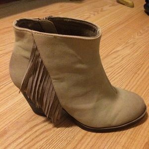 Tan Suede Booties