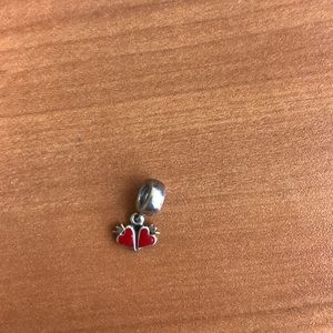 Pandora Red Hearts With Crown Charm