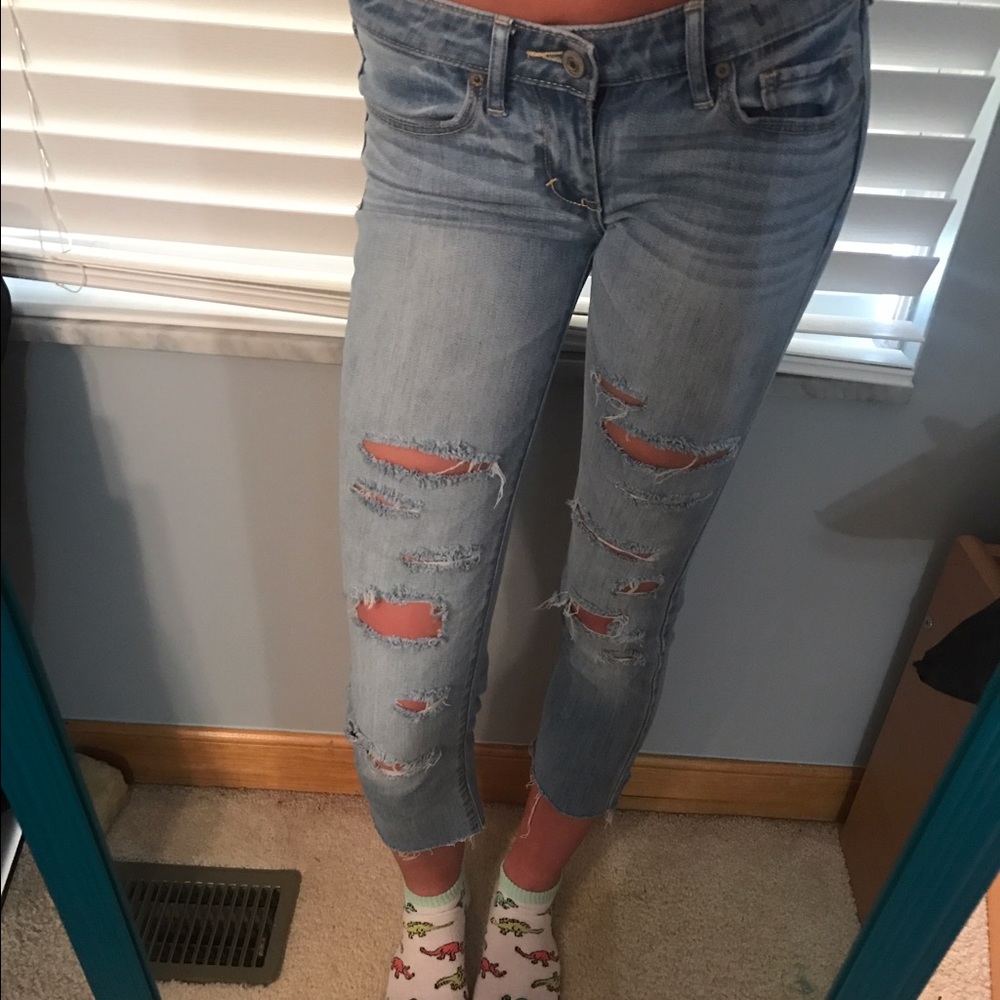 Abercrombie & Fitch super skinny ripped jeans