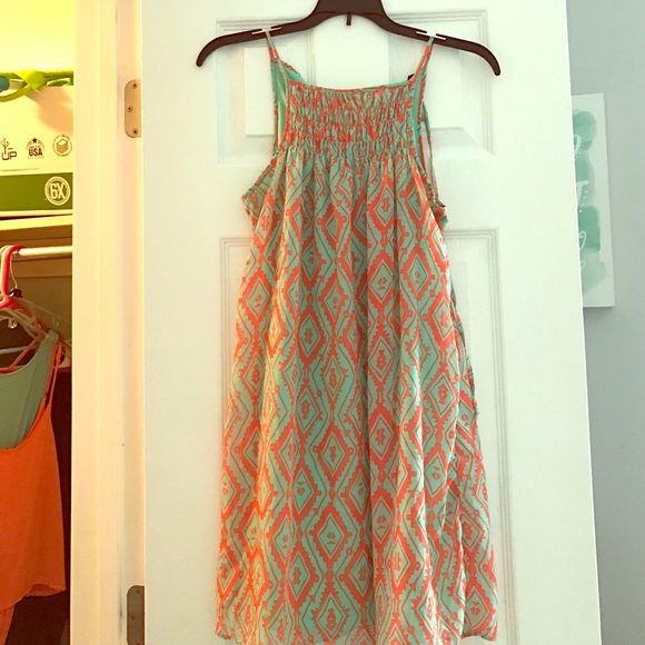 Orange and sea foam colored dress - Picture 1 of 1