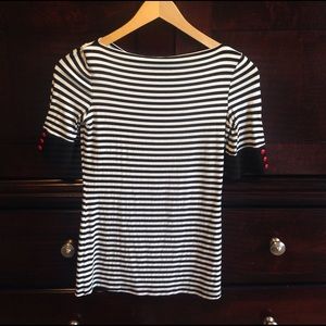 Black and white striped top
