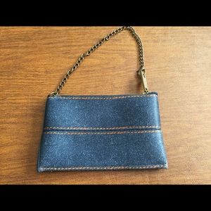 Harveys seatbelt bags blue Jean coin purse