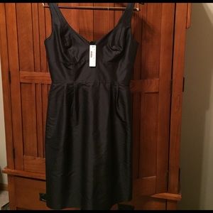 NWT J. crew black bridesmaid dress.