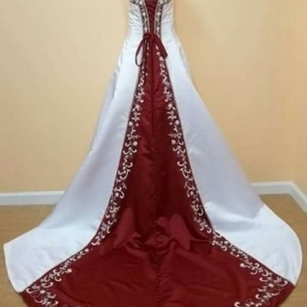 Alfred Angelo Apple red wedding dress