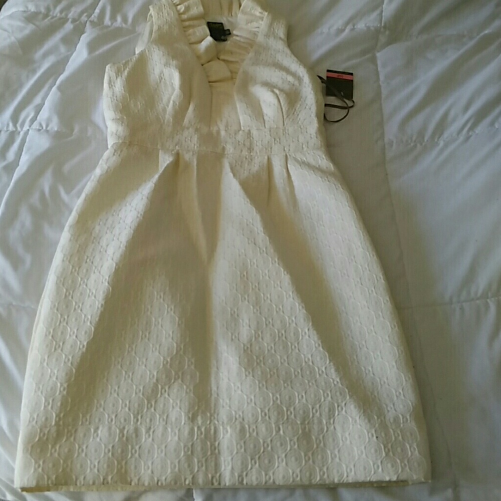 Nwt taylor petite cream dress