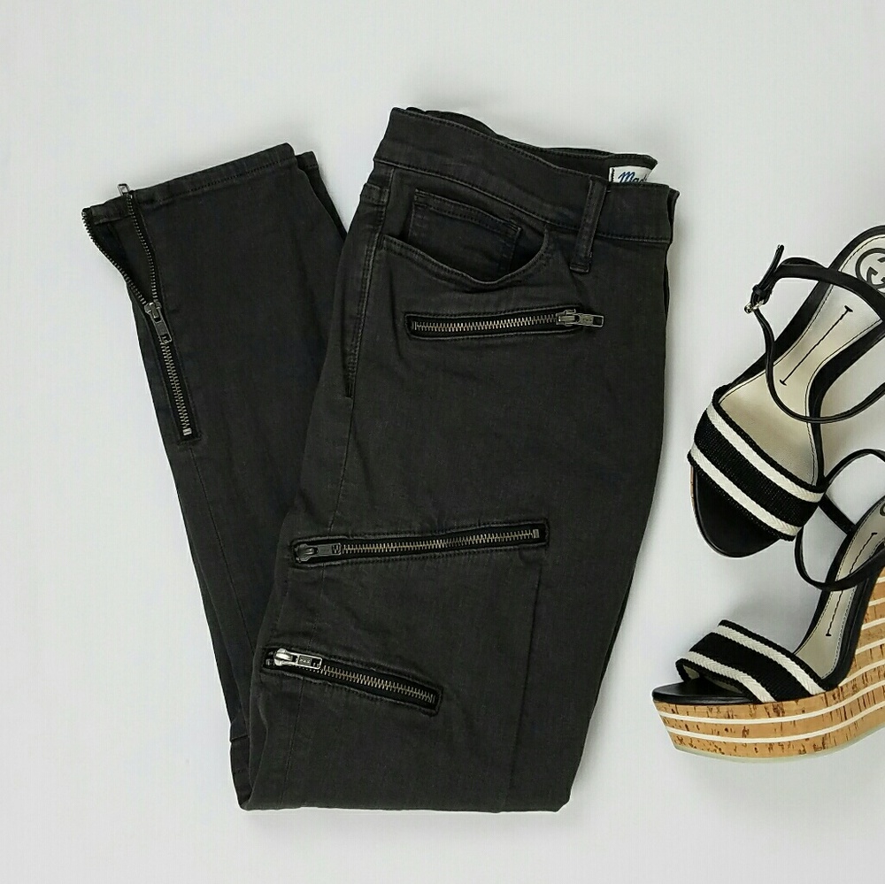 MADEWELL Skinny Skinny Zipper Gray Denim Jeans